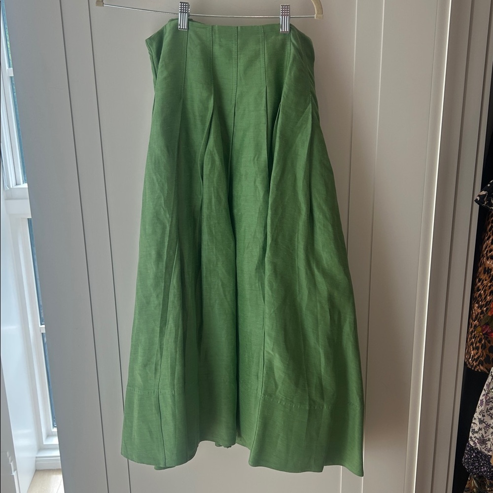 Aje Thea Draped Twist Crop Top & Paradiso Midi  
Skirt Green Sz US 4 (Aus 10)